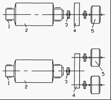 齒輪中心傳動示意圖